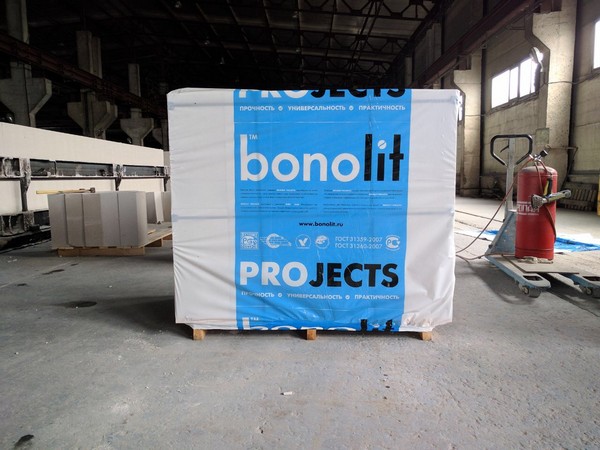 Газобетонные блоки Bonolit Projects (г.Электросталь) D600 B5,0 600х250х250